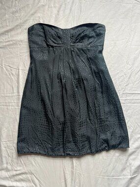 White House Black Market Silk Strapless Dress